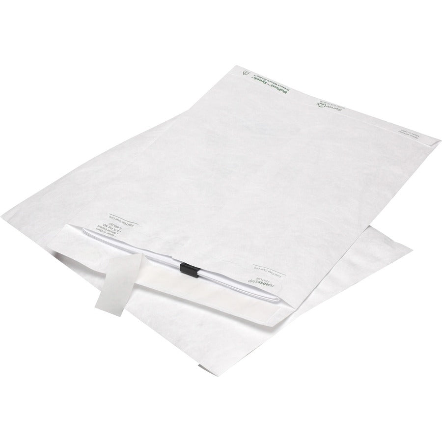 Lightweight 14 lb Tyvek Catalog Mailers, #15, Square Flap, Redi-Strip Adhesive Closure, 10 x 15, White, 100/Box