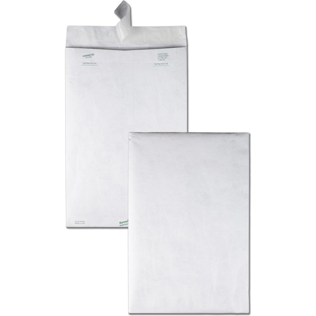 Lightweight 14 lb Tyvek Catalog Mailers, #15, Square Flap, Redi-Strip Adhesive Closure, 10 x 15, White, 100/Box