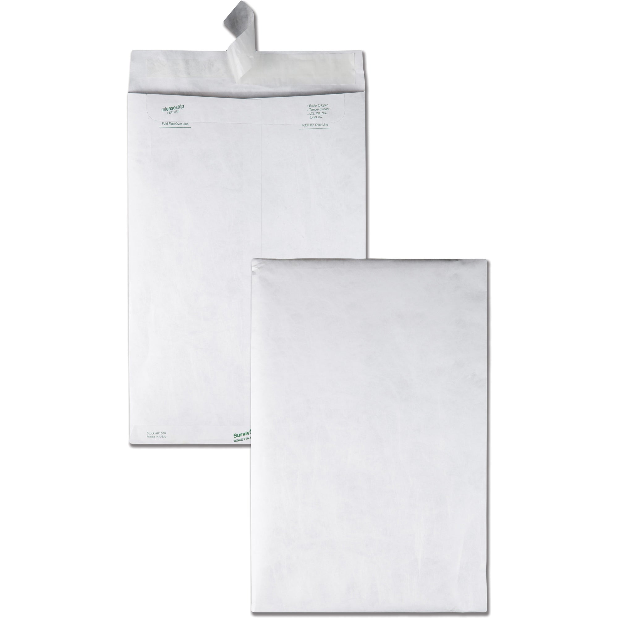 Lightweight 14 lb Tyvek Catalog Mailers, #15, Square Flap, Redi-Strip Adhesive Closure, 10 x 15, White, 100/Box
