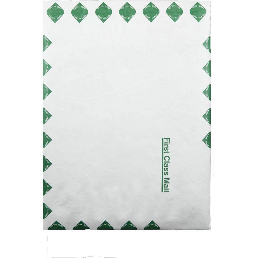 Heavy 18 lb Tyvek Open End Expansion Mailers, First Class, #13 1/2, Square Flap, Redi-Strip Closure, 10 x 13, White, 100/CT