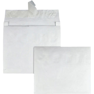 Heavyweight 18 lb Tyvek Open End Expansion Mailers, #13 1/2, Square Flap, Redi-Strip Adhesive Closure, 10 x 13, White, 100/CT