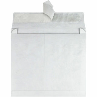 Heavyweight 18 lb Tyvek Open End Expansion Mailers, #15, Square Flap, Redi-Strip Adhesive Closure, 10 x 15, White, 100/Carton
