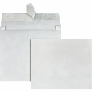 Heavyweight 18 lb Tyvek Open End Expansion Mailers, #15, Square Flap, Redi-Strip Adhesive Closure, 10 x 15, White, 100/Carton