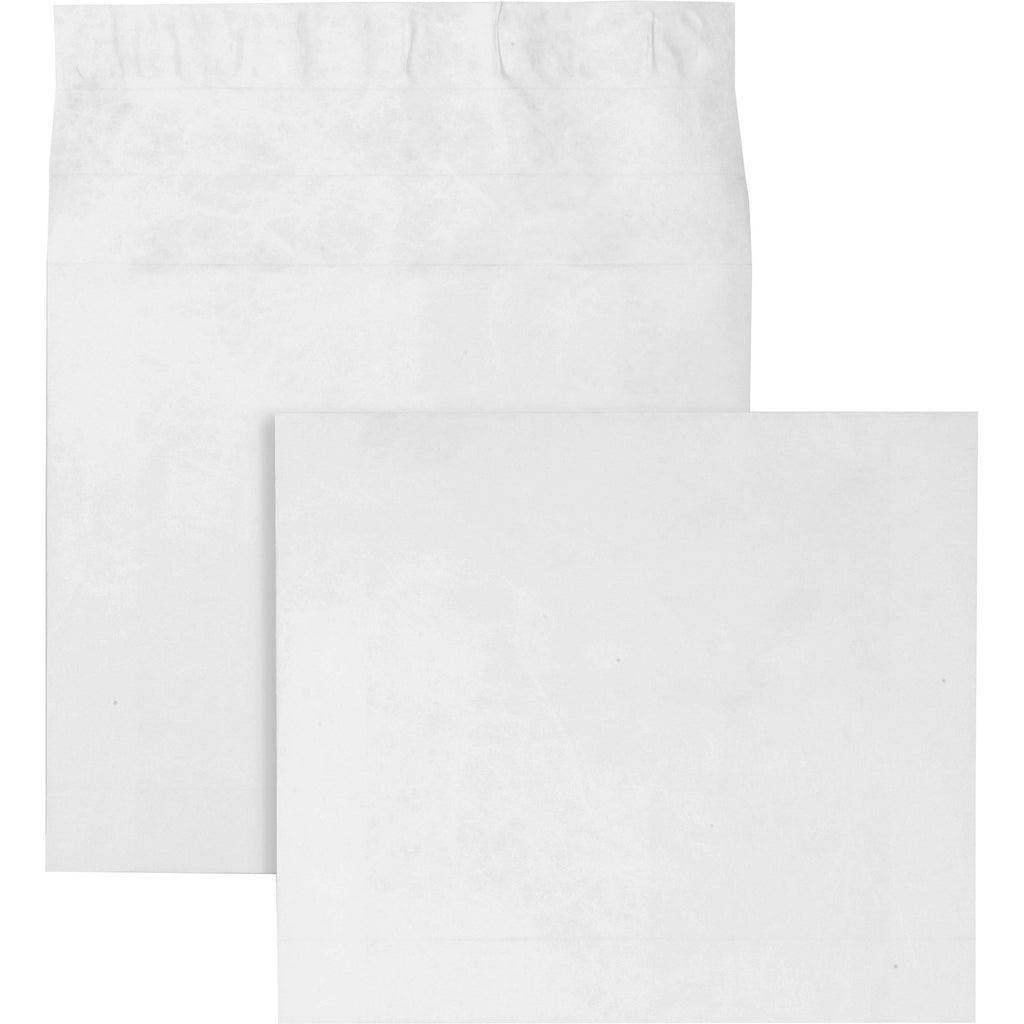 Heavyweight 18 lb Tyvek Open End Expansion Mailers, #15 1/2, Square Flap, Redi-Strip Adhesive Closure, 12 x 16, White, 100/CT