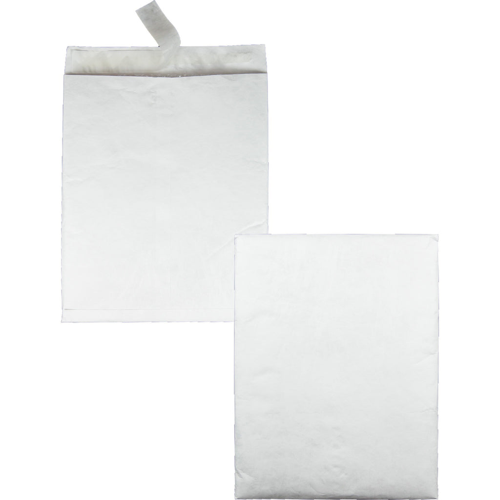Bubble Mailer of DuPont Tyvek, #13 1/2, Square Flap, Redi-Strip Adhesive Closure, 10 x 13, White, 25/Box