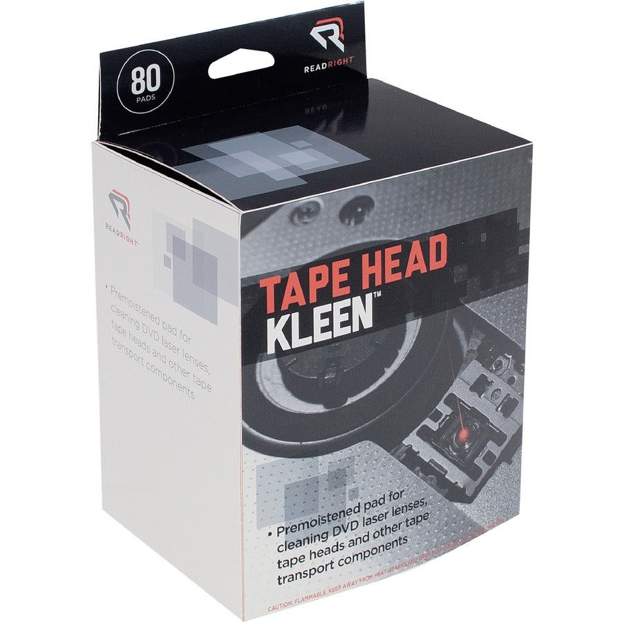 Tape Head Kleen Pad, Individually Sealed Pads, 5 x 5, 80/Box