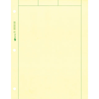 Rediform Computation Pads - Letter - 100 Sheets - Stapled/Glued - Letter - 8 1/2" x 11" - Green Paper - Subject - 100 / Pad