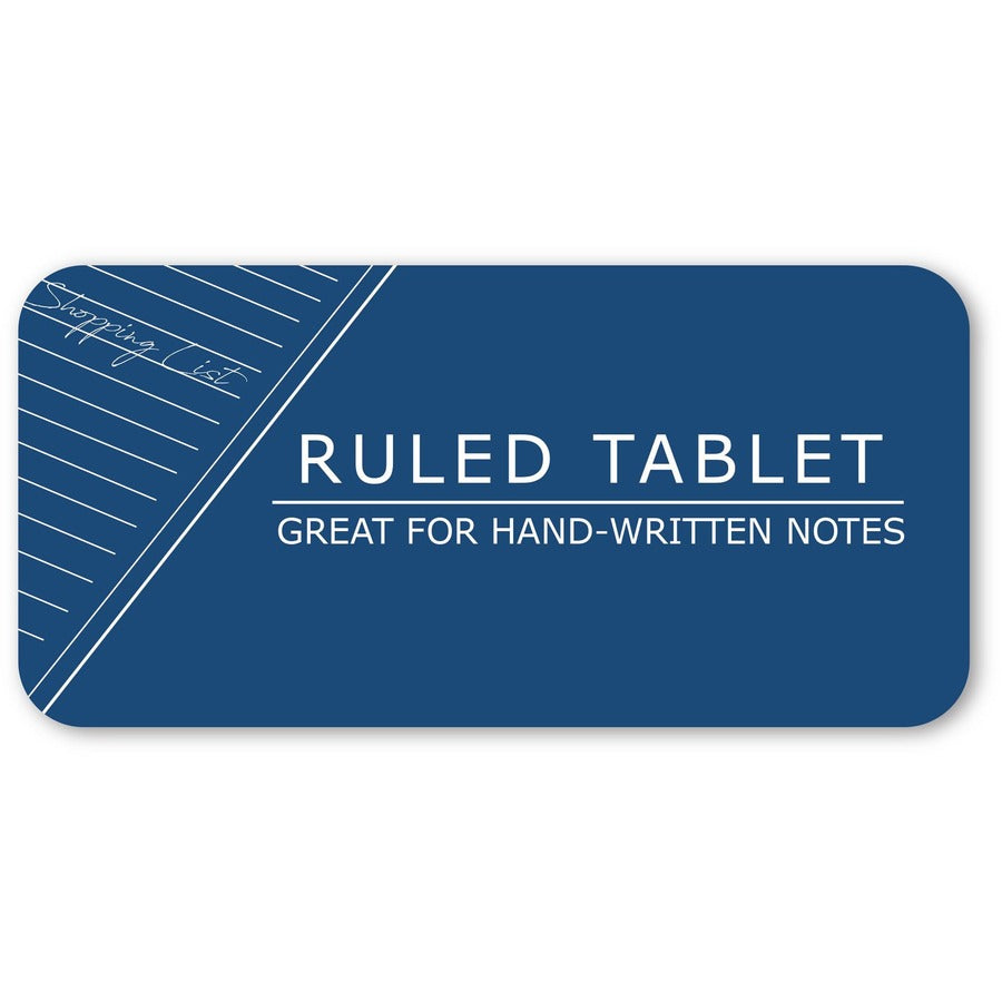 Roaring Spring Ruled Writing Tablets - 100 Sheets - Glued/Tapebound - 15 lb Basis Weight - 6" x 9" - White Paper - WhiteChipboard Cover - Chipboard Backing - 1 Each - 