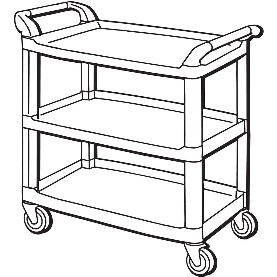 Rubbermaid 3-Shelf Mobile Utility Cart, Sold as 1 Each - 3