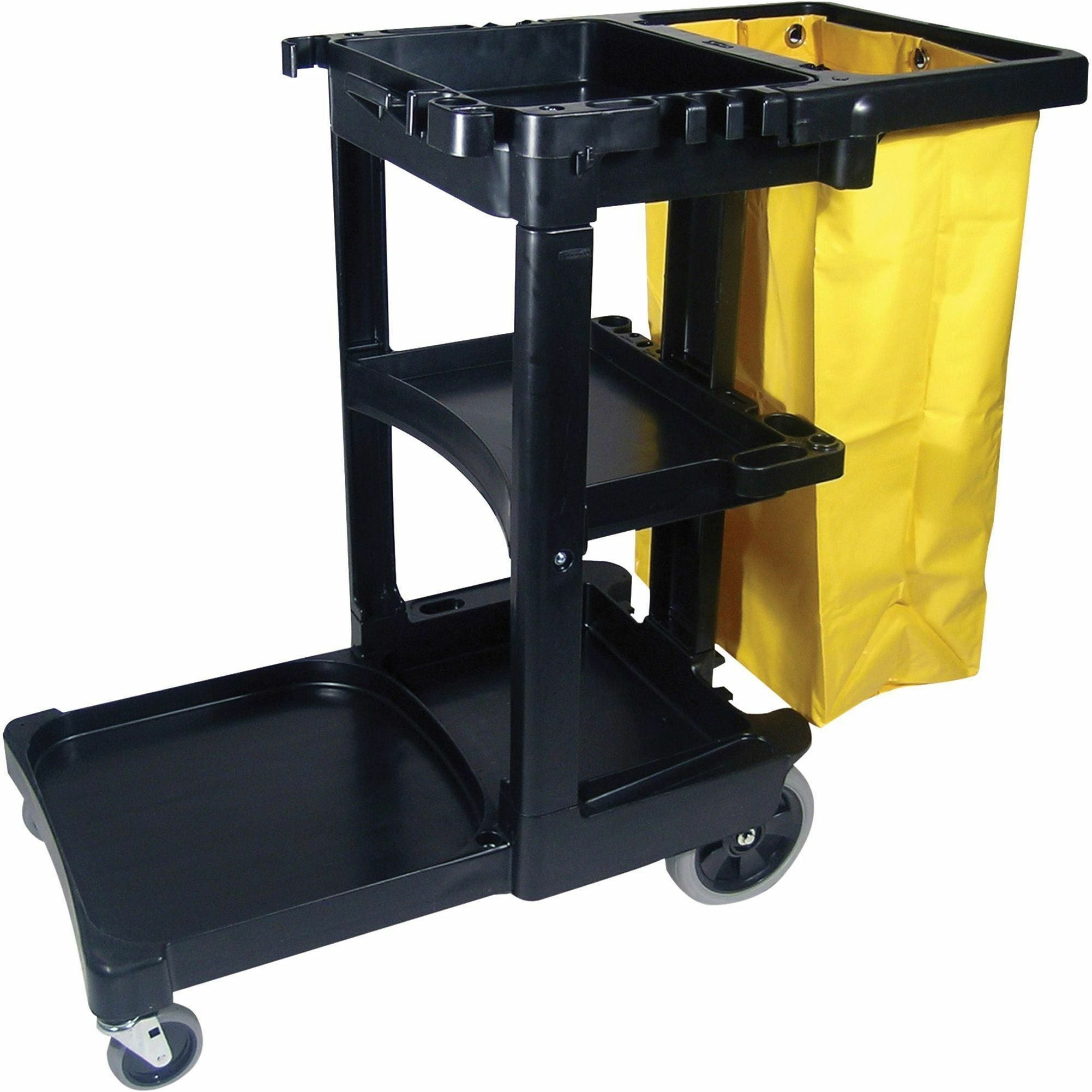 Rubbermaid Janitor Cart With Zipper Yellow Vinyl Bag, Sold as 1 Each - 3