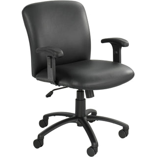 Optional Height-Adjustable T-Pad Arms for Safco Uber Big and Tall High-Back and Mid-Back Chairs, Black, 2/Set