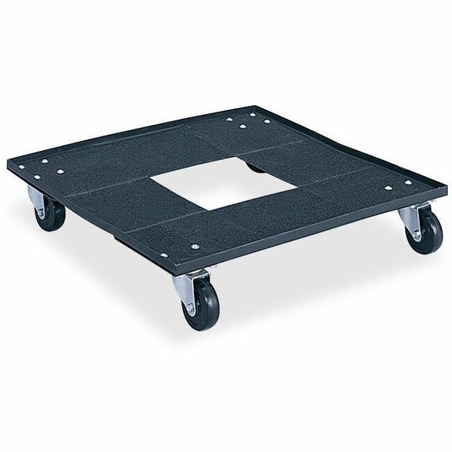 Safco Heavy-duty Stacking Chair Cart - 300 lb Capacity - 3" Caster Size - Steel - x 23.1" Width x 23.1" Depth x 4.5" Height - Black - 1 Each