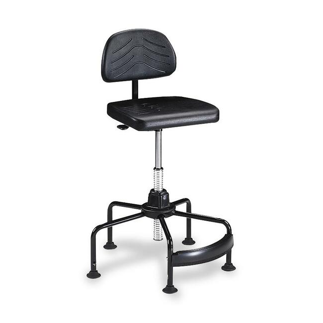 Task Master Economy Industrial Chair, Supports Up to 250 lb, 17" to 35" Seat Height, Black