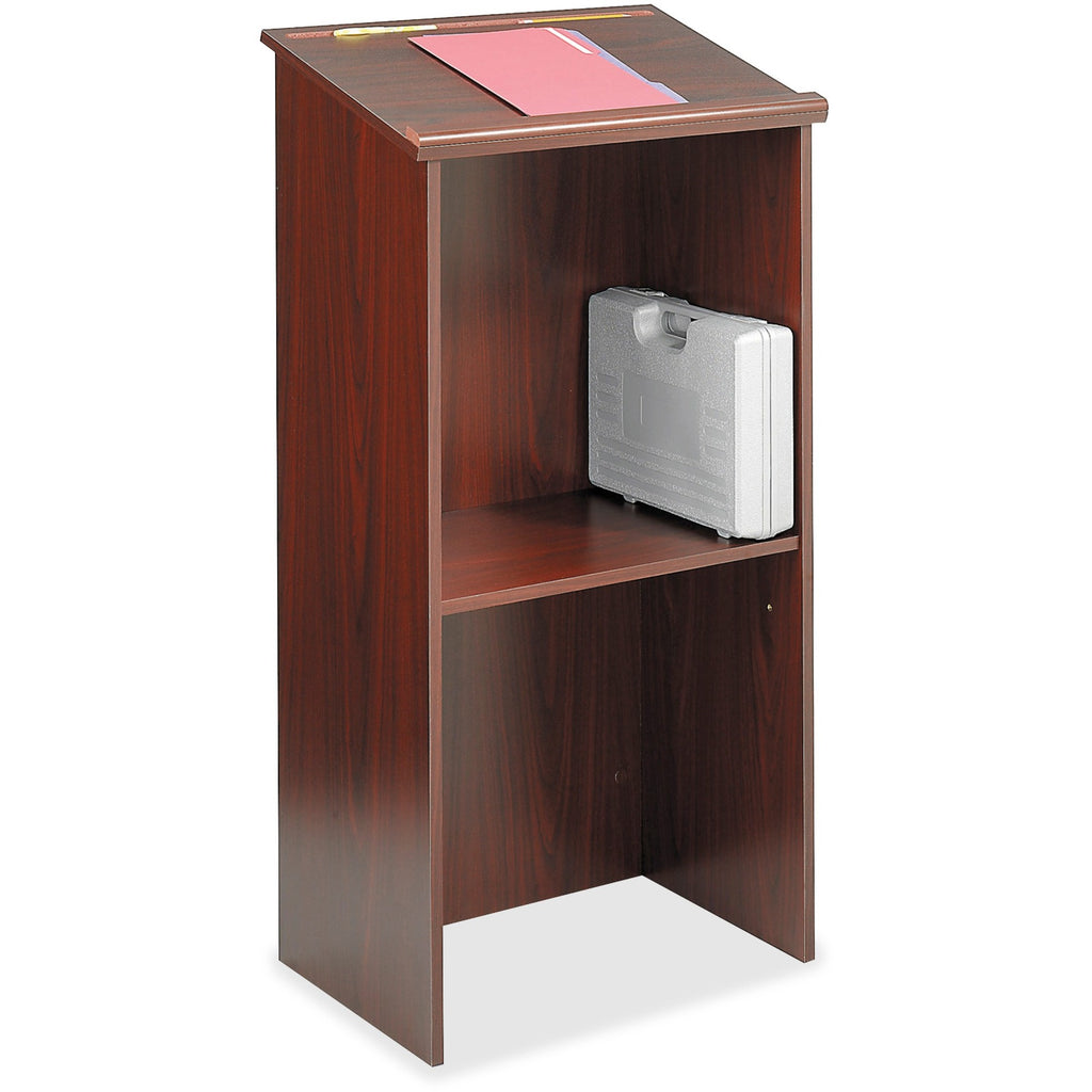 Stand-Up Lectern, 23 x 15.75 x 46, Mahogany