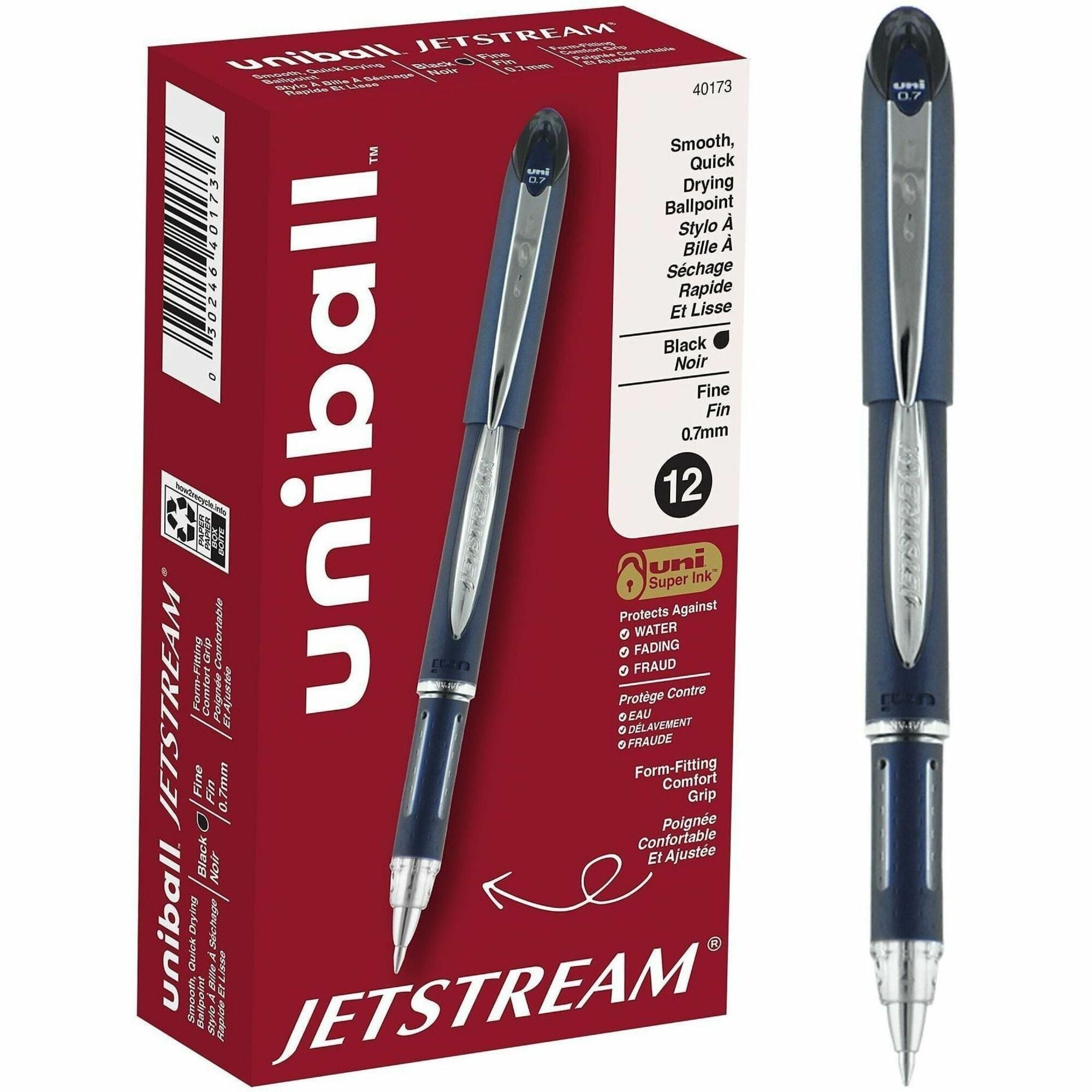 uni-ball - Jetstream Ballpoint Stick Pen, Black Ink, Medium, Sold as 1 EA