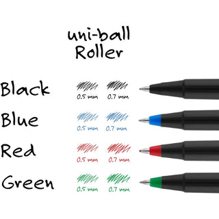 Roller Ball Pen, Stick, Fine 0.7 mm, Red Ink, Black/Red Barrel, Dozen