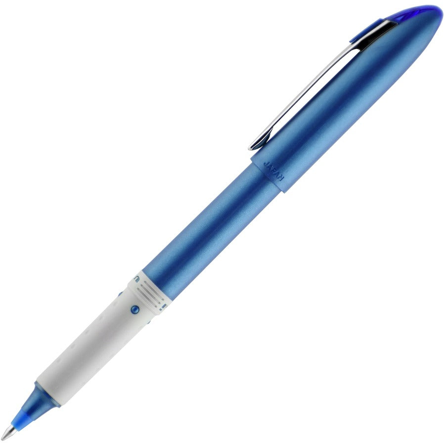 Grip Roller Ball Pen, Stick, Fine 0.7 mm, Blue Ink, Blue Barrel, Dozen - 6