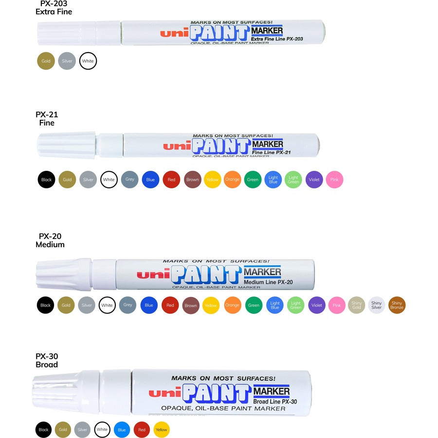 Permanent Marker, Medium Bullet Tip, Assorted Colors, 12/Set