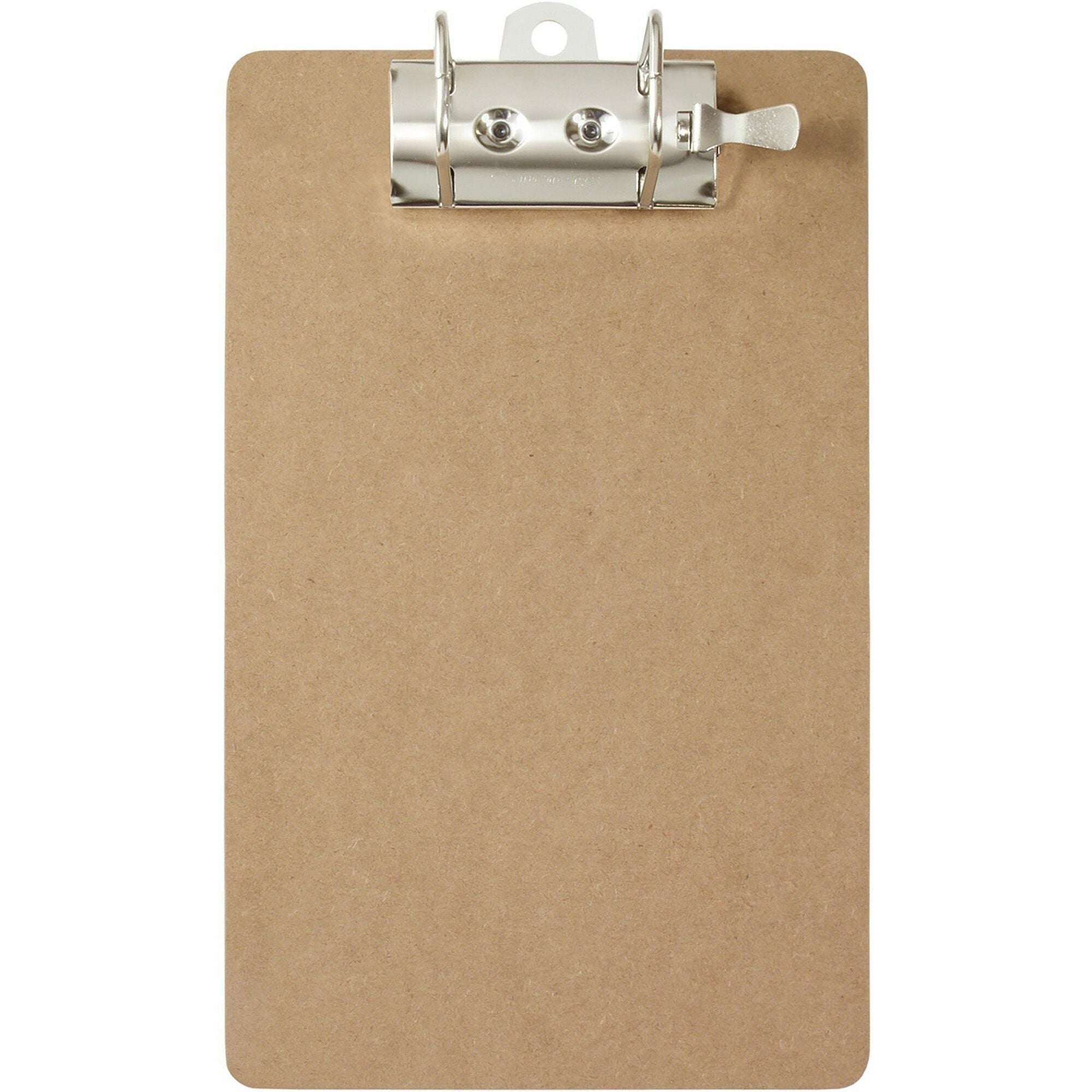 Recycled Hardboard Archboard Clipboard, 2.5" Clip Capacity, Holds 8.5 x 11 Sheets, Brown