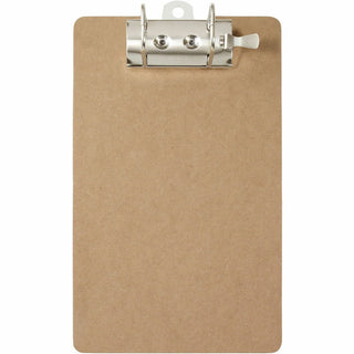 Recycled Hardboard Archboard Clipboard, 2.5" Clip Capacity, Holds 8.5 x 11 Sheets, Brown