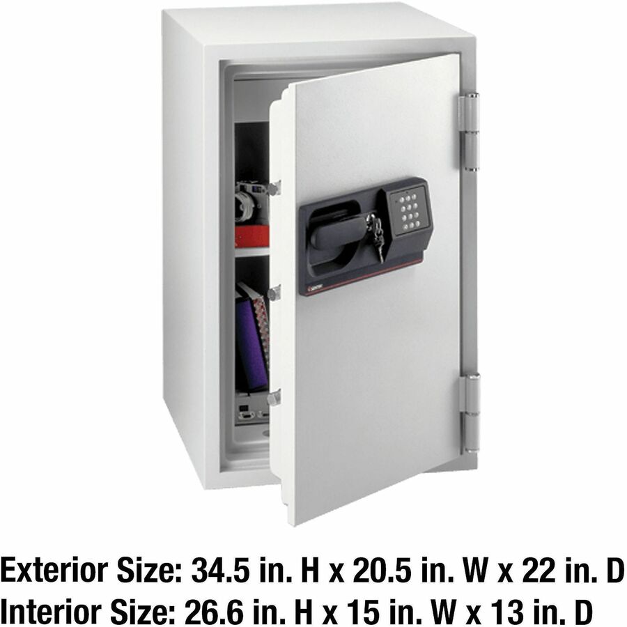 Commercial Safe, 3 cu ft, 20.5 x 22 x 34.5, Light Gray