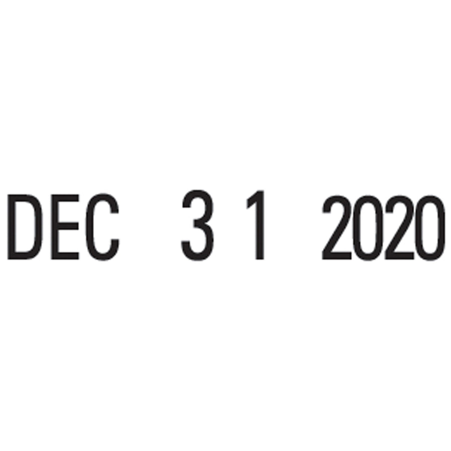 Xstamper VersaDater Small Type Date Stamp - Message/Date Stamp - "FAXED, PAID, RECEIVED" - 0.87" Impression Width x 0.12" Impression Length - Black - Recycled - 1 Each - 