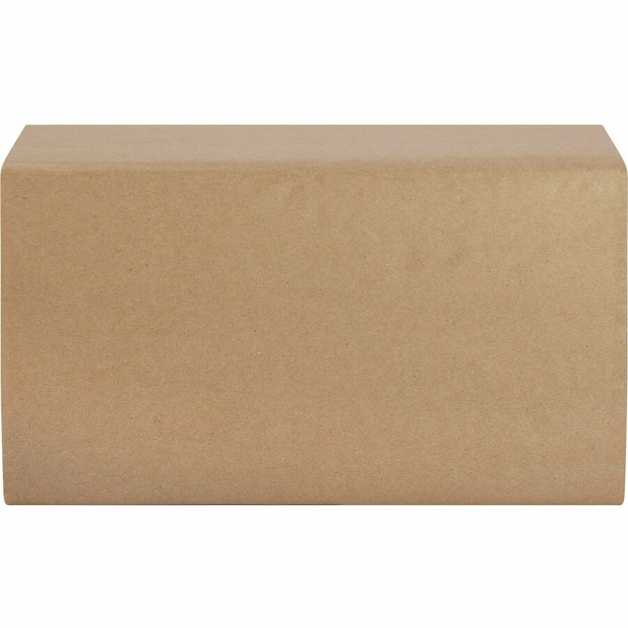 Genuine Joe Single-Fold Value Paper Towels - 1 Ply - 10.25" x 9.10" - Natural - Recyclable, Singlefold, Embossed - For Washroom, Restroom, Public Facilities, Industry, Education - 250 Per Pack - 16 / Carton