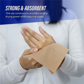 Genuine Joe Multifold Natural Towels - 1 Ply - Multifold - 9.25" x 9.40" - Natural - Paper - Chlorine-free, Interfolded, Embossed - For Restroom, Public Facilities, Commercial, Office, Breakroom, Kitchen - 250 Per Pack - 16 / Carton