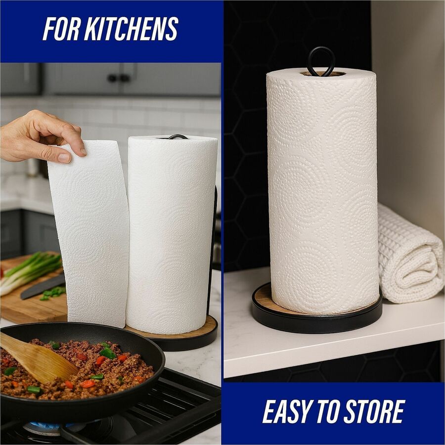 Genuine Joe Kitchen Roll Flexible Size Towels - 2 Ply - 1.63" Core - White - Flexible, Perforated, Absorbent, Soft - For Kitchen, Multipurpose - 30 / Carton