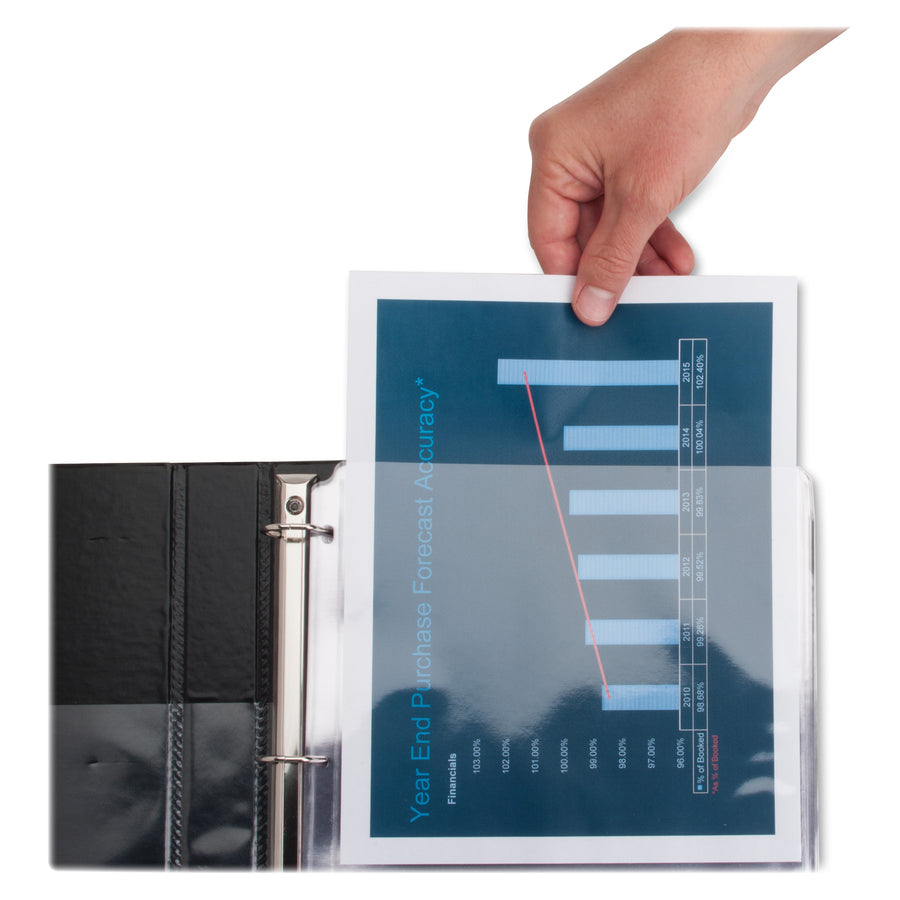 Sparco Top-Loading Vinyl Sheet Protectors - For Letter 8 1/2" x 11" Sheet - Ring Binder - Non-glare - Vinyl - 50 / Box - 