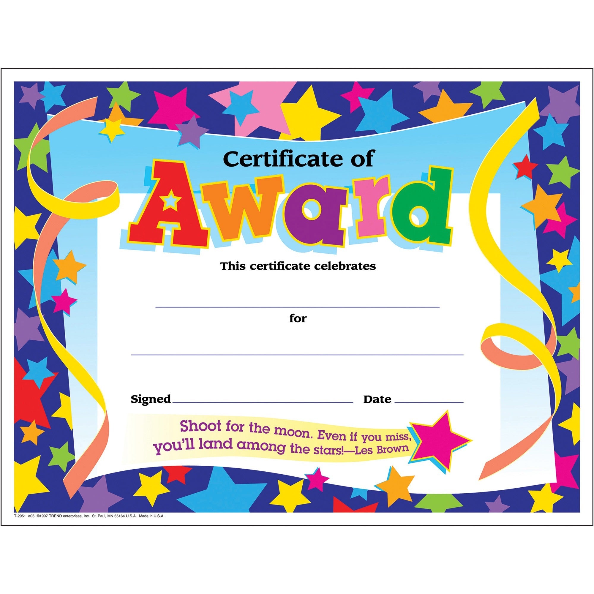TREND - Certificates of Award, 8-1/2 x 11, 30/Pack, Sold as 1 PK