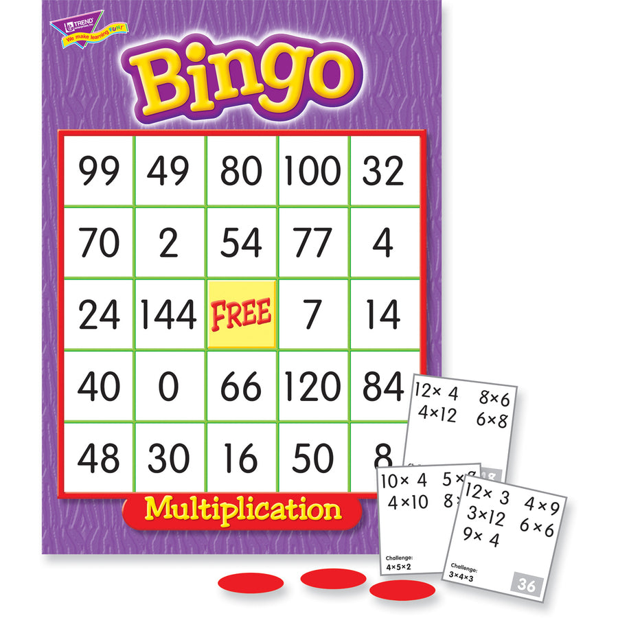 Trend Multiplication Bingo Learning Game - Theme/Subject: Learning - Skill Learning: Mathematics - 8-13 Year - 