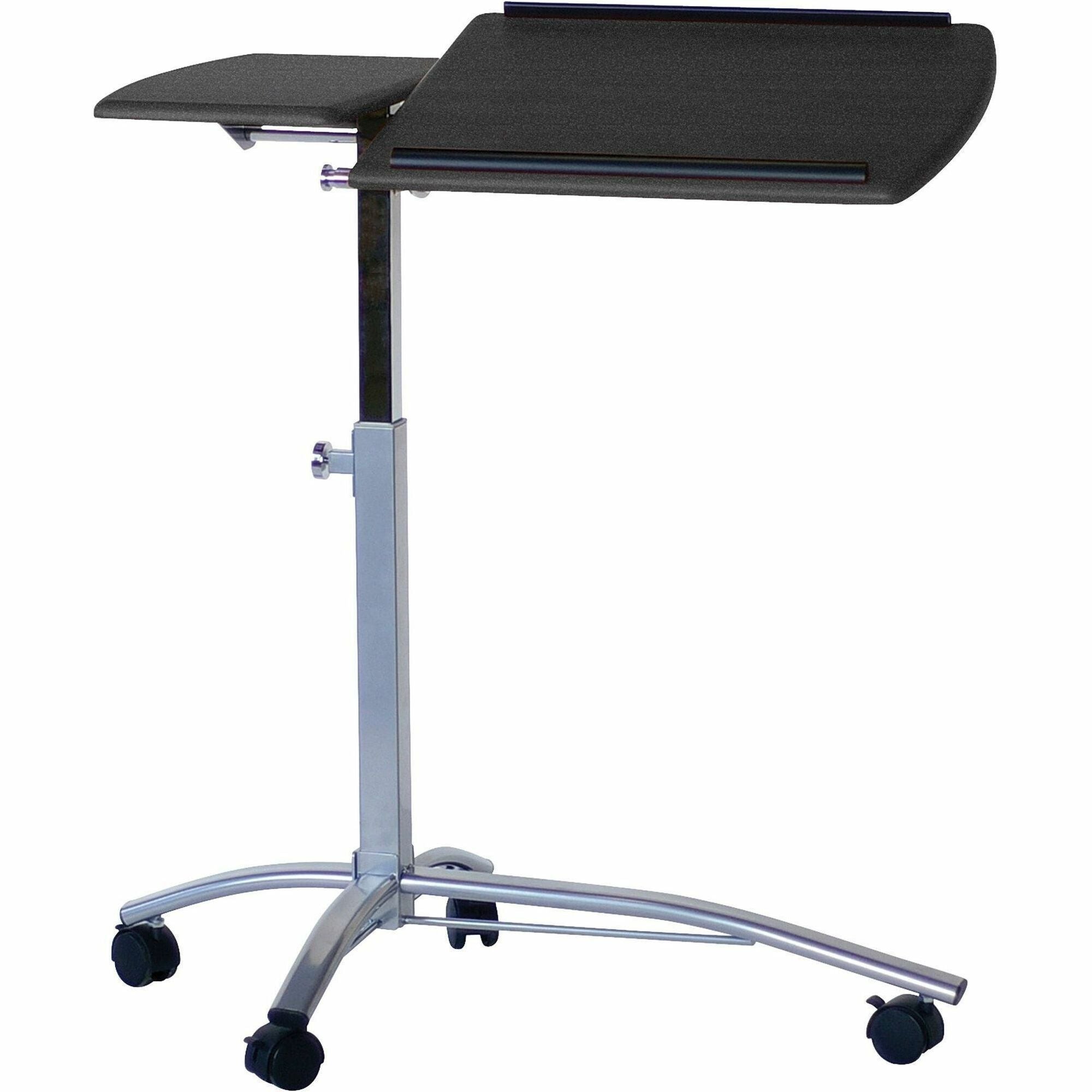 Laptop Computer Caddy, 29.5" x 20" x 27" to 38", Anthracite