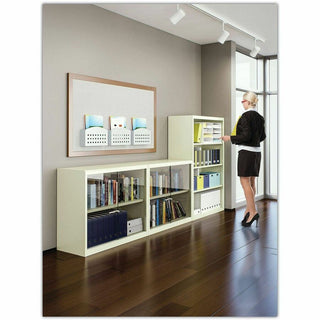 Metal Bookcase, Three-Shelf, 34.5w x 13.5d x 40h, Black