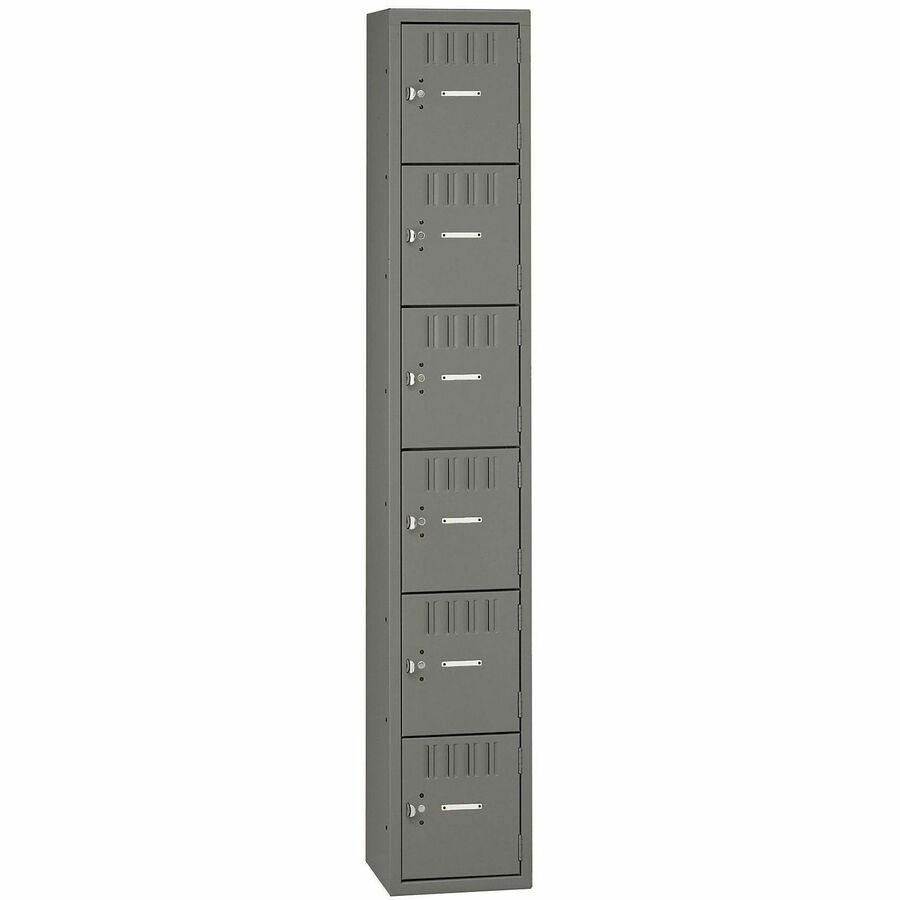 Box Compartments, Single Stack, 12w x 18d x 72h, Medium Gray