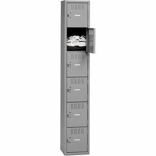 Box Compartments, Single Stack, 12w x 18d x 72h, Medium Gray