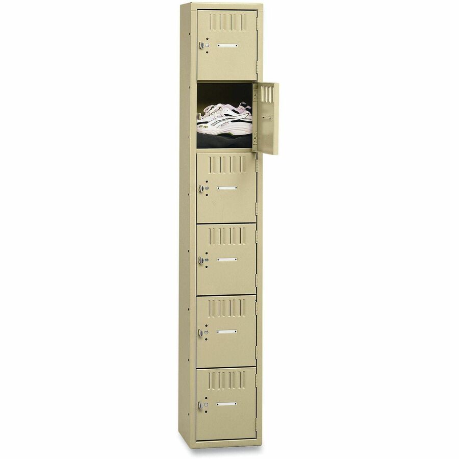 Box Compartments, Single Stack, 12w x 18d x 72h, Sand