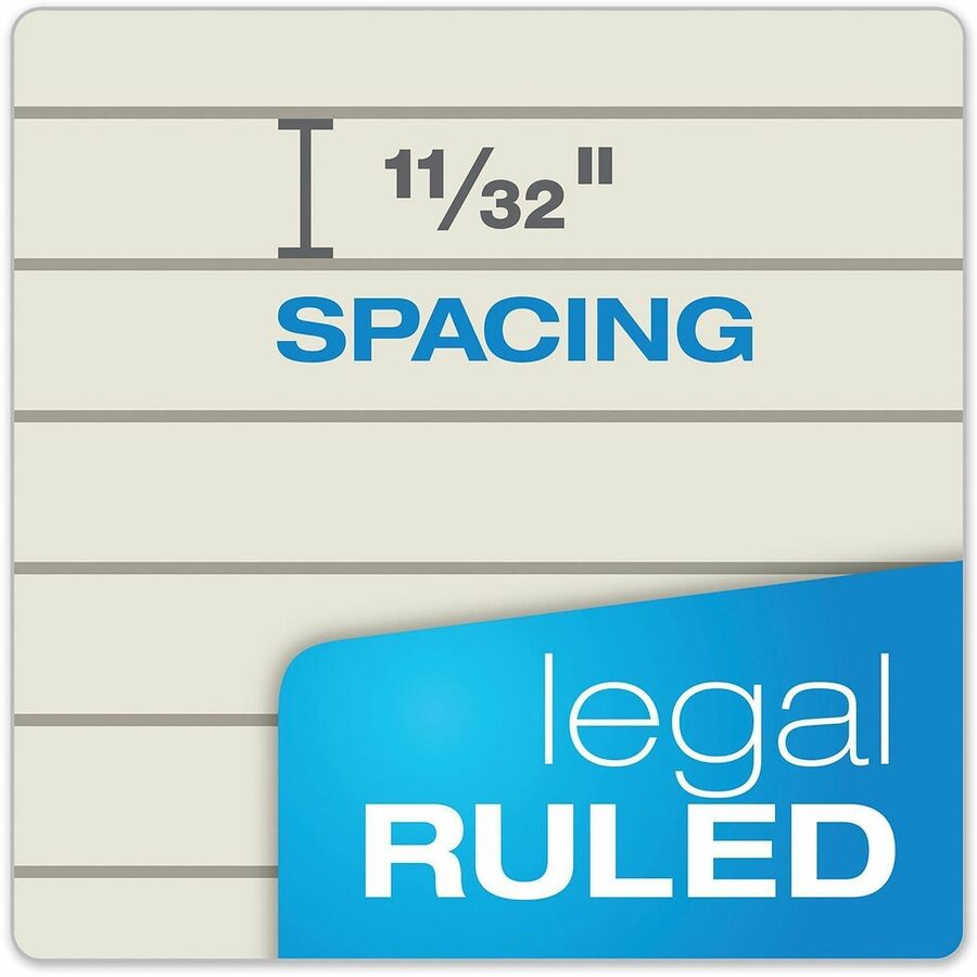 Prism + Colored Writing Pads, Wide/Legal Rule, 50 Pastel Ivory 8.5 x 11.75 Sheets, 12/Pack