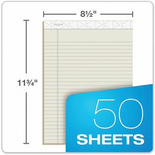 Prism + Colored Writing Pads, Wide/Legal Rule, 50 Pastel Ivory 8.5 x 11.75 Sheets, 12/Pack