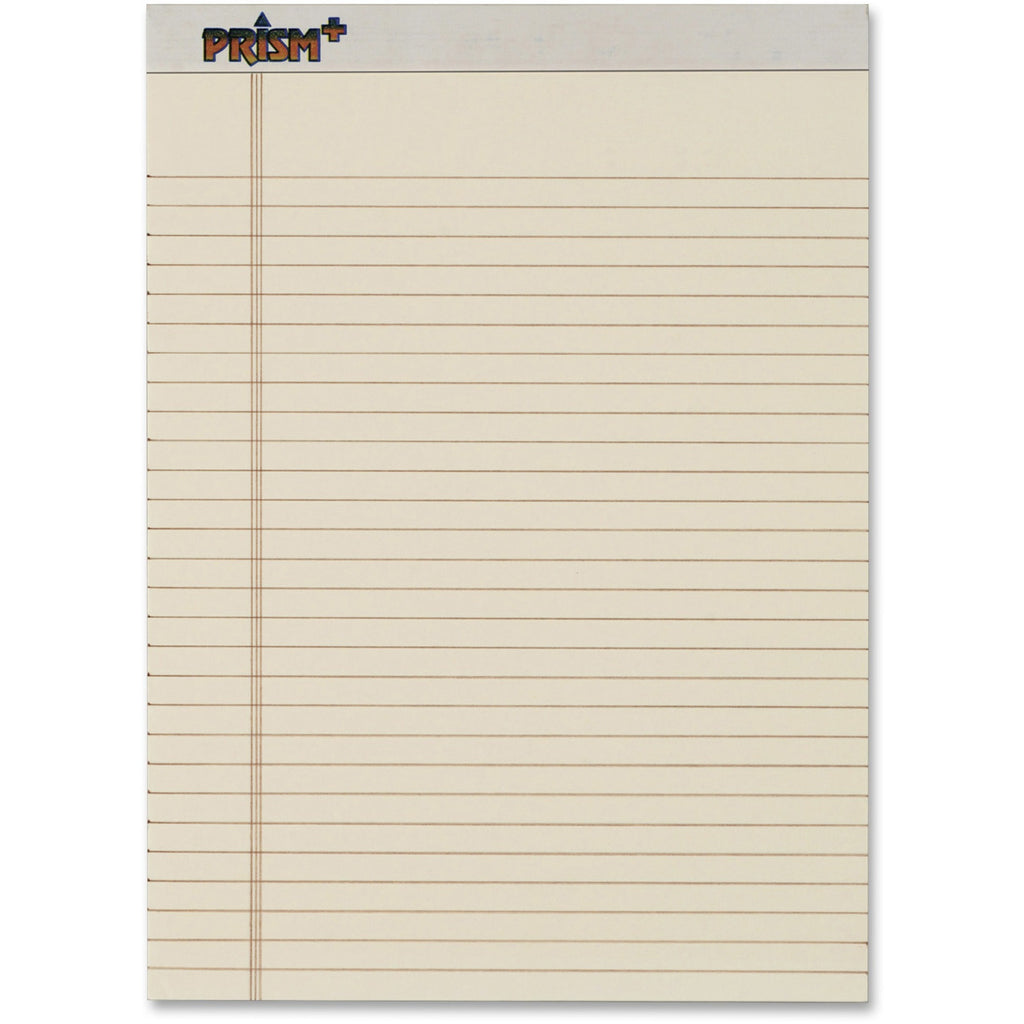 Prism + Colored Writing Pads, Wide/Legal Rule, 50 Pastel Ivory 8.5 x 11.75 Sheets, 12/Pack