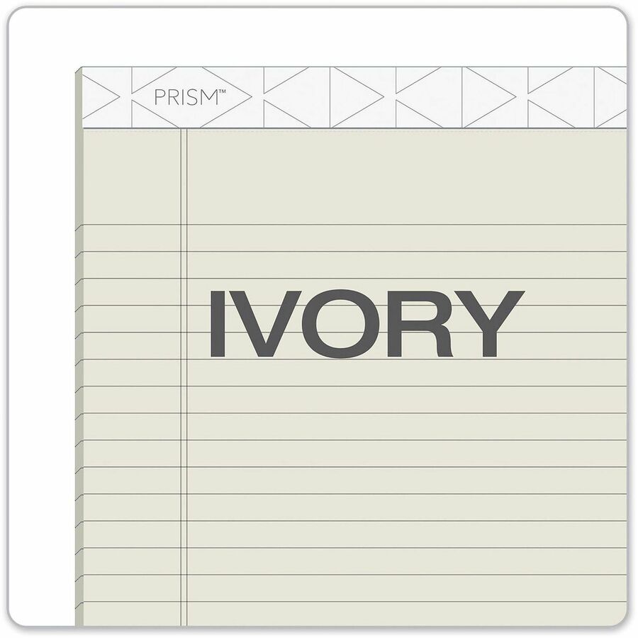 Prism + Colored Writing Pads, Wide/Legal Rule, 50 Pastel Ivory 8.5 x 11.75 Sheets, 12/Pack