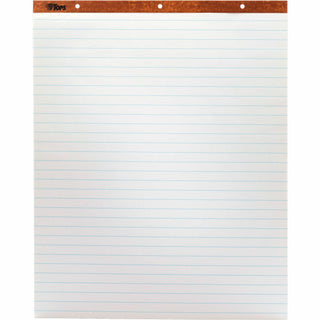 TOPS Horizontal Ruled Easel Pads - 50 Sheets - Stapled/Glued - 15 lb Basis Weight - 27" x 34" - White Paper - Perforated, Punched - 2 / Carton - 