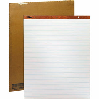 TOPS Horizontal Ruled Easel Pads - 50 Sheets - Stapled/Glued - 15 lb Basis Weight - 27" x 34" - White Paper - Perforated, Punched - 2 / Carton - 