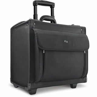 Solo Classic Carrying Case (Roller) for 17" Notebook - Black - Ballistic Poly, Polyester Body - Handle - 12.8" Height x 18" Width x 7" Depth - 1 Each - 1