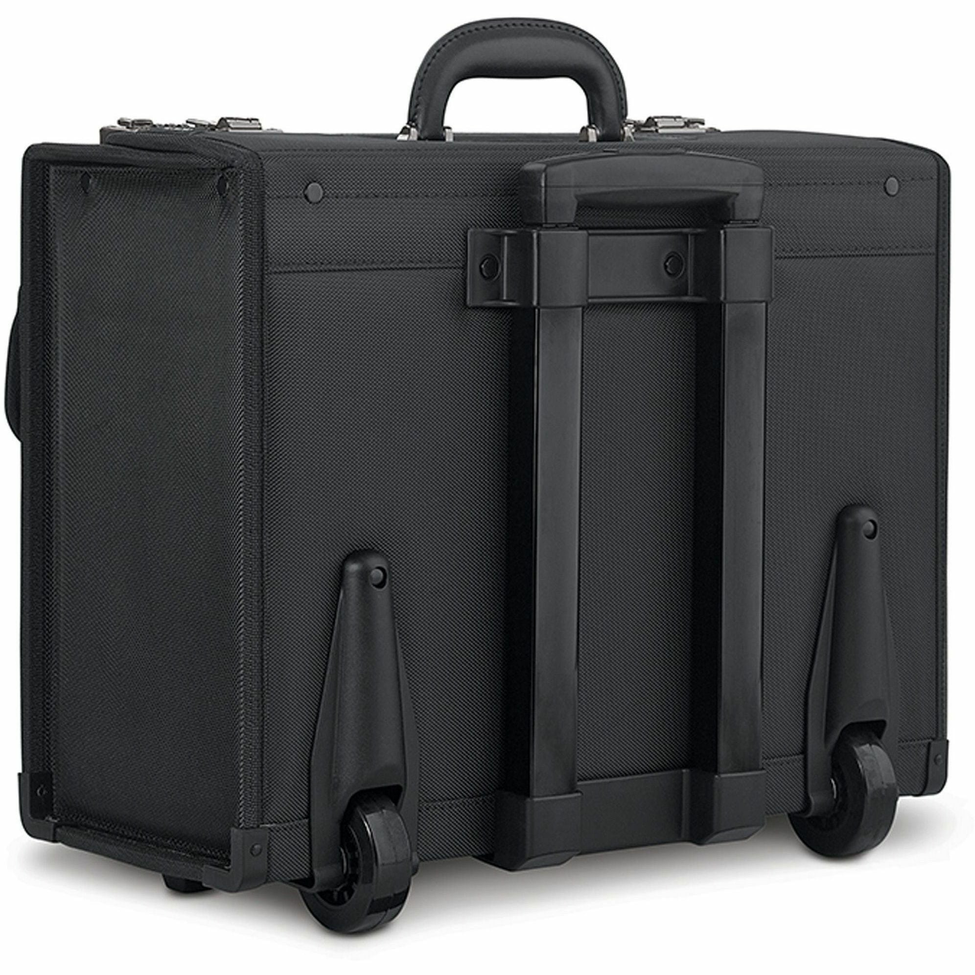 Solo Classic Carrying Case (Roller) for 17" Notebook - Black - Ballistic Poly, Polyester Body - Handle - 12.8" Height x 18" Width x 7" Depth - 1 Each - 5