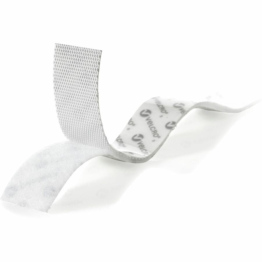 VELCRO 91110 Heavy Duty Industrial Strength - Low Profile - 10 ft Length x 1" Width - Water Resistant - For Mounting - 1 / RollRoll - White