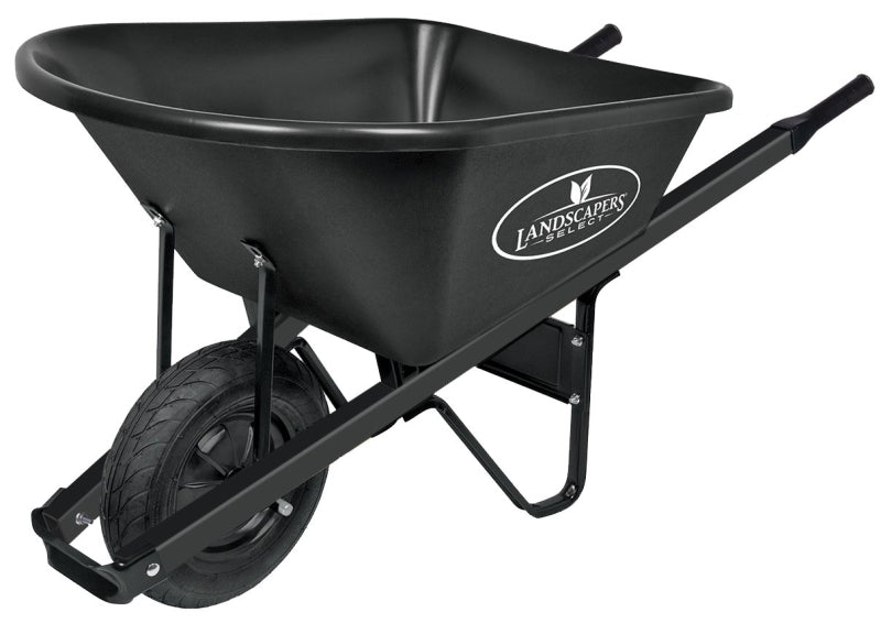 landscapers-select-34628-wheelbarrow-6-cu-ft-volume-poly-1-wheel-pneumatic-wheel-16-in-wheel