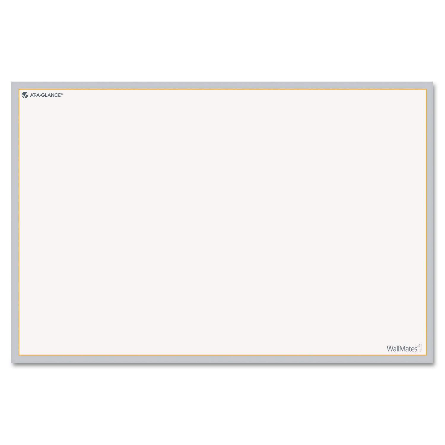 WallMates Self-Adhesive Dry Erase Writing/Planning Surface, 36 x 24, White/Gray/Orange Sheets, Undated