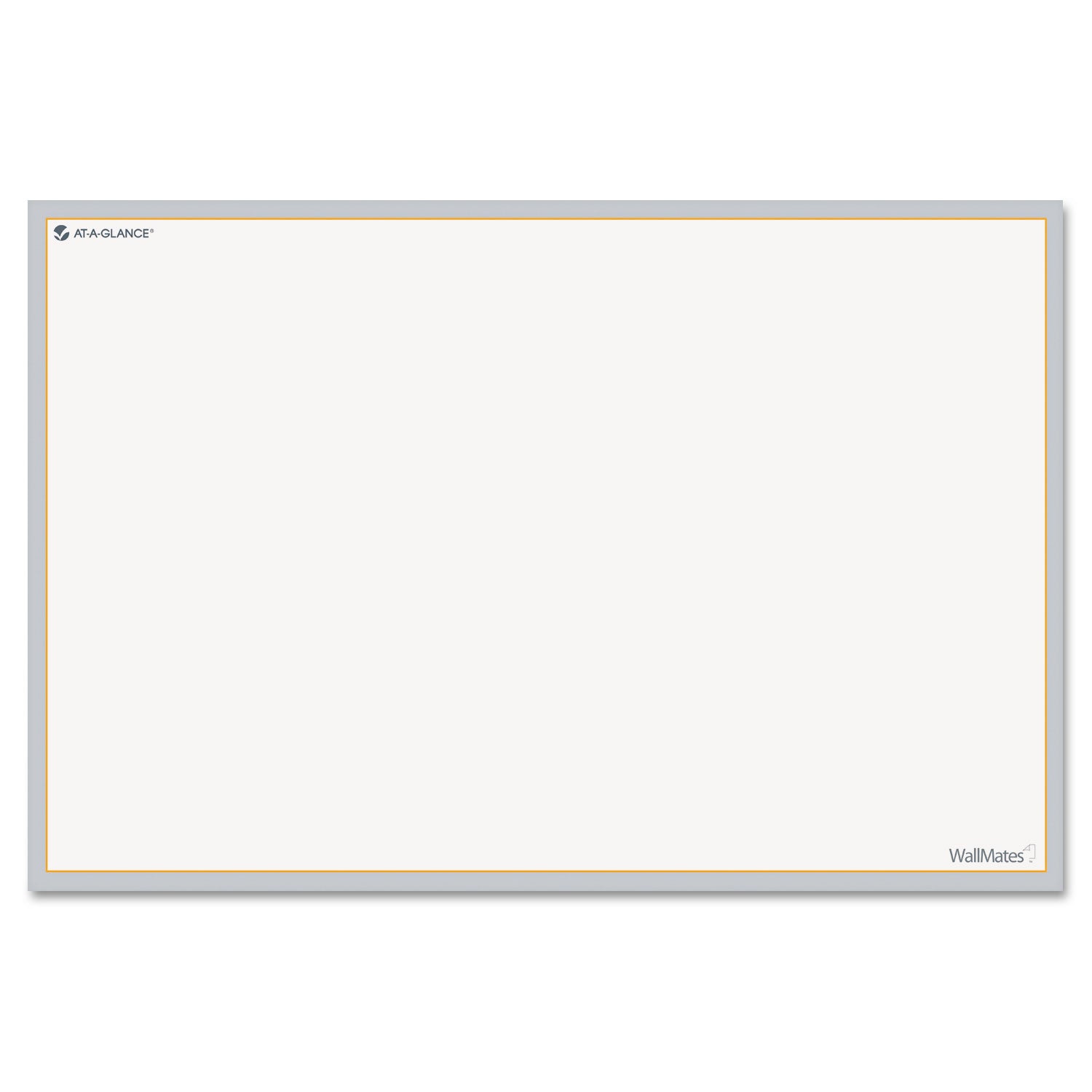 WallMates Self-Adhesive Dry Erase Writing/Planning Surface, 36 x 24, White/Gray/Orange Sheets, Undated - 