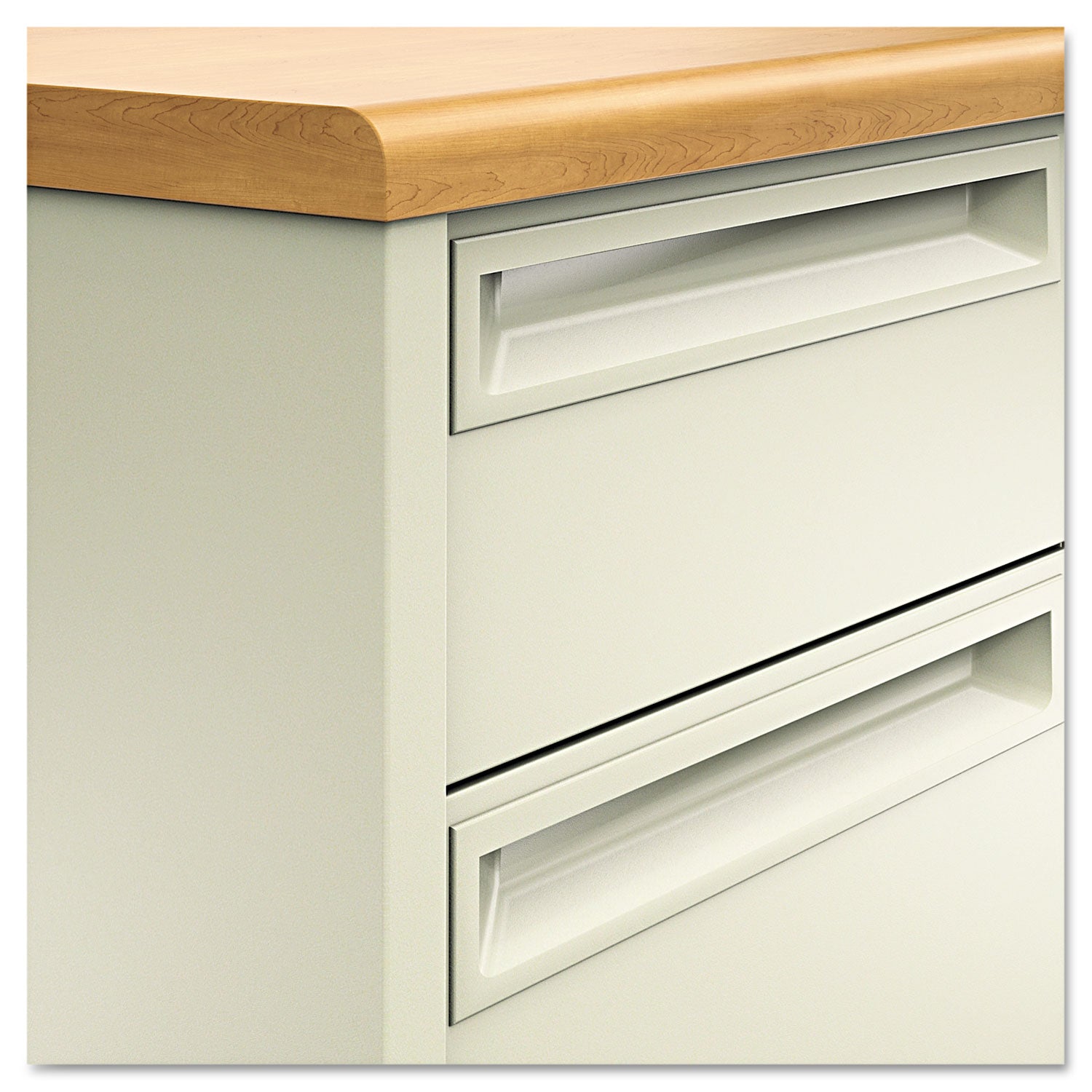 38000 Series Double Pedestal Desk, 72" x 36" x 29.5", Harvest/Putty - 